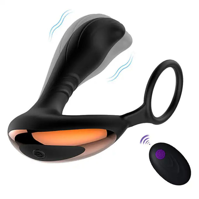 Remote Control Anal Plug Sex Toys Cock Ring Vibrating Prostate Massager