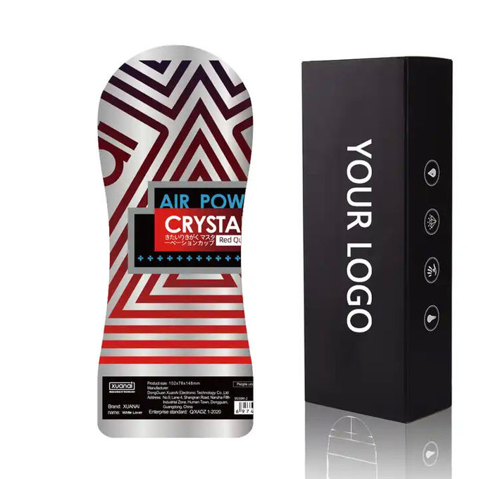 Male Electric Masturbation Cup , 30cm Real Touch Silicone Pussy Massage Cup