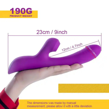 Dual Motor G Spot Vibrator , 10 Modes Massager Heating Tongue Vibrator Toy