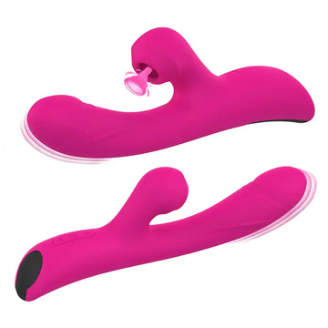 Dual Motor G Spot Vibrator , 10 Modes Massager Heating Tongue Vibrator Toy