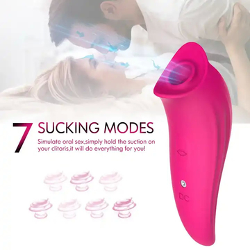 10 Frequency Vibrating Tongue Sex Toy , Silicone Clitoral Sucking Vibrator Sex Toys