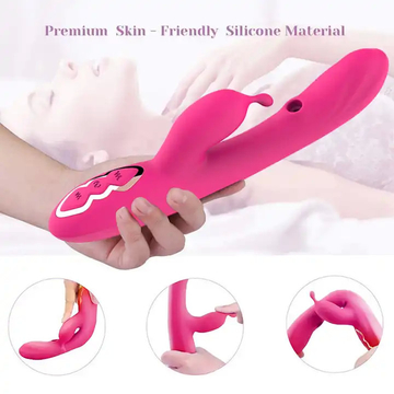 Rabbit Sucking Tongue Vibrator Nipple Clitoris AV Wand Pinpoint Stimulator