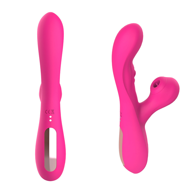 Woman Masturbation Rabbit Dual Vibrator Insert Dildo Clit Tongue Stimulator