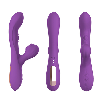 Woman Masturbation Rabbit Dual Vibrator Insert Dildo Clit Tongue Stimulator