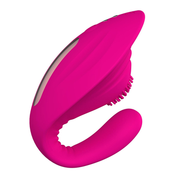 Waterproof U Shaped Vibrator Clit And G Spot Stimulator Wearable Low Noise