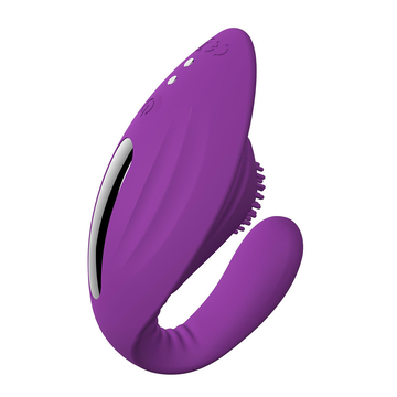 Waterproof U Shaped Vibrator Clit And G Spot Stimulator Wearable Low Noise