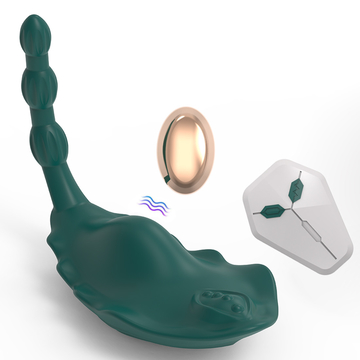 Women Wearable Vibrator Toy G Spot Anal Plug Massager 9 Mode Remote Control