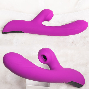 Pink Purple Sucking Tongue Vibrator Dual Motor 10 Modes G Spot Vagina Massager
