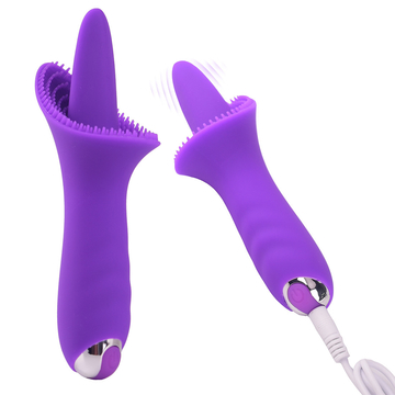 Flexible Rose Tongue Vibrator , Silicone Clitoral Sucking Licking Vibrator Stimulator