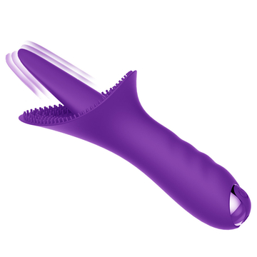 Flexible Rose Tongue Vibrator , Silicone Clitoral Sucking Licking Vibrator Stimulator