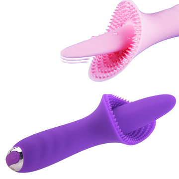 Flexible Rose Tongue Vibrator , Silicone Clitoral Sucking Licking Vibrator Stimulator
