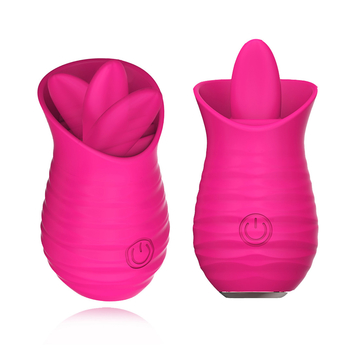 Rose Sucking Tongue Vibrator Cunnilingus Flexible 8 Speed Stimulation Toy