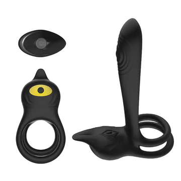10 Frequency Penis Cock Ring , Men Sperm Locking Vibrating Condom Ring