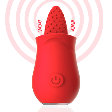 Red Clitoris Stimulator Vibrator , Telescopic Massager Female Sucking Vibrator