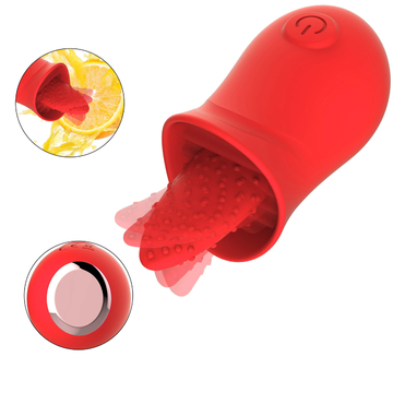 Red Clitoris Stimulator Vibrator , Telescopic Massager Female Sucking Vibrator
