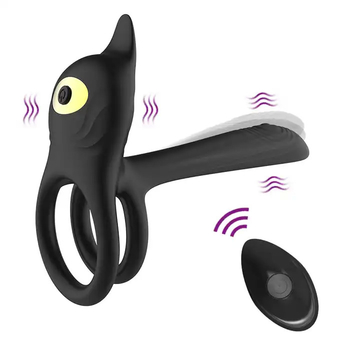 10 Frequency Penis Cock Ring , Men Sperm Locking Vibrating Condom Ring