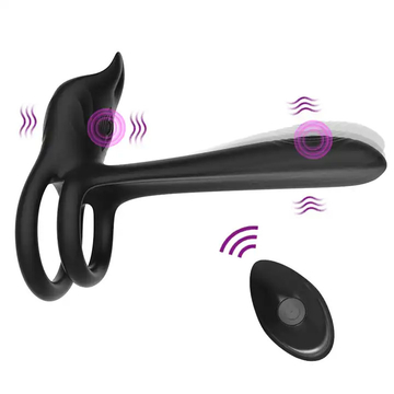 10 Frequency Penis Cock Ring , Men Sperm Locking Vibrating Condom Ring