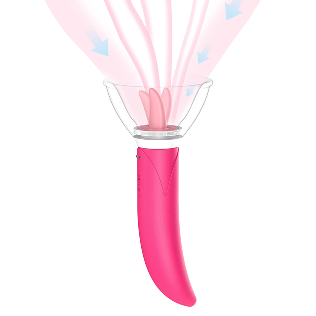 USB Charging Nipple Sucking Vibrator Breast Licking Tongue Stimulation Sex Toy