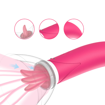 USB Charging Nipple Sucking Vibrator Breast Licking Tongue Stimulation Sex Toy