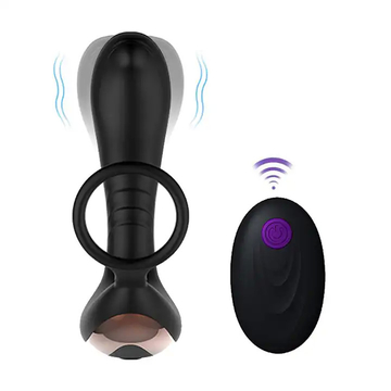 Remote Control Anal Plug Sex Toys Cock Ring Vibrating Prostate Massager
