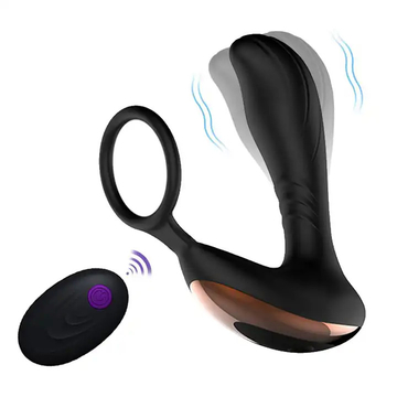 Remote Control Anal Plug Sex Toys Cock Ring Vibrating Prostate Massager