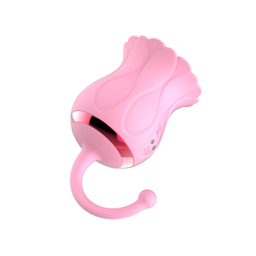 10 Modes Pink Rose Sex Toy , Handheld Clitoral Sucking Licking Vibrator