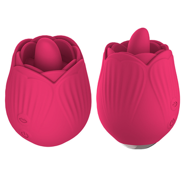 Nipple Clit Rose Toy Vibrator , Jump Egg Tongue Licking Vibrator Stimulator