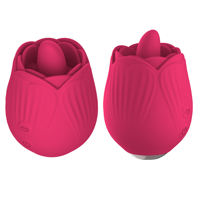 Nipple Clit Rose Toy Vibrator , Jump Egg Tongue Licking Vibrator Stimulator