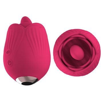 Nipple Clit Rose Toy Vibrator , Jump Egg Tongue Licking Vibrator Stimulator