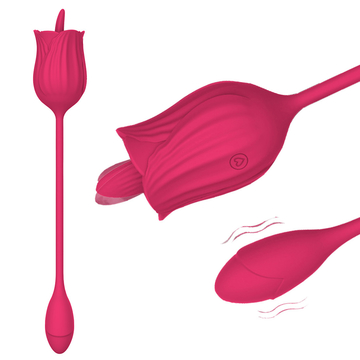 Licking Rose Vibrator Toy 10 Frequency Waterproof Clitoris Sucking Sex Egg