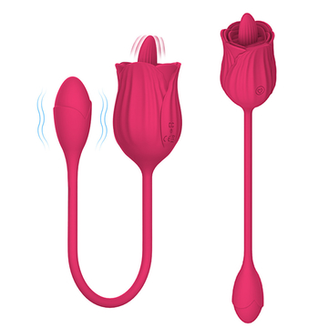Licking Rose Vibrator Toy 10 Frequency Waterproof Clitoris Sucking Sex Egg