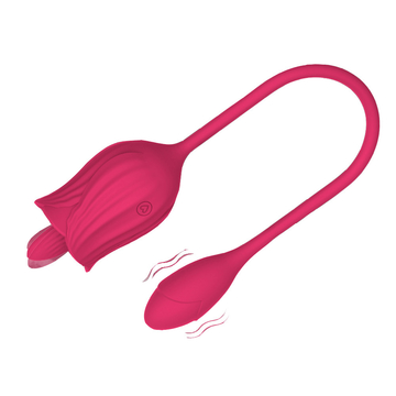 Licking Rose Vibrator Toy 10 Frequency Waterproof Clitoris Sucking Sex Egg
