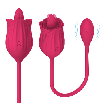 Licking Rose Vibrator Toy 10 Frequency Waterproof Clitoris Sucking Sex Egg