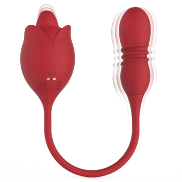 Dildo Vibrating Rose Sex Toy Clitoral Tongue Licking Vibrator Egg For Women