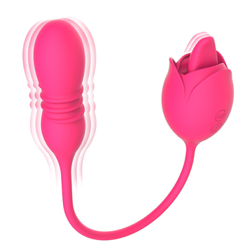Dildo Vibrating Rose Sex Toy Clitoral Tongue Licking Vibrator Egg For Women