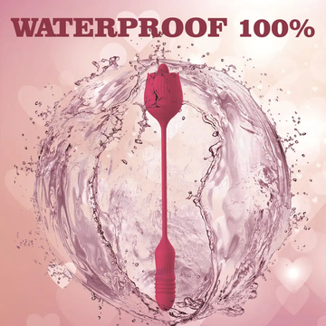 Waterproof Rose Vibrator Toy 2 In 1 Tongue Licking Nipple Clitoris Sucking Jumper