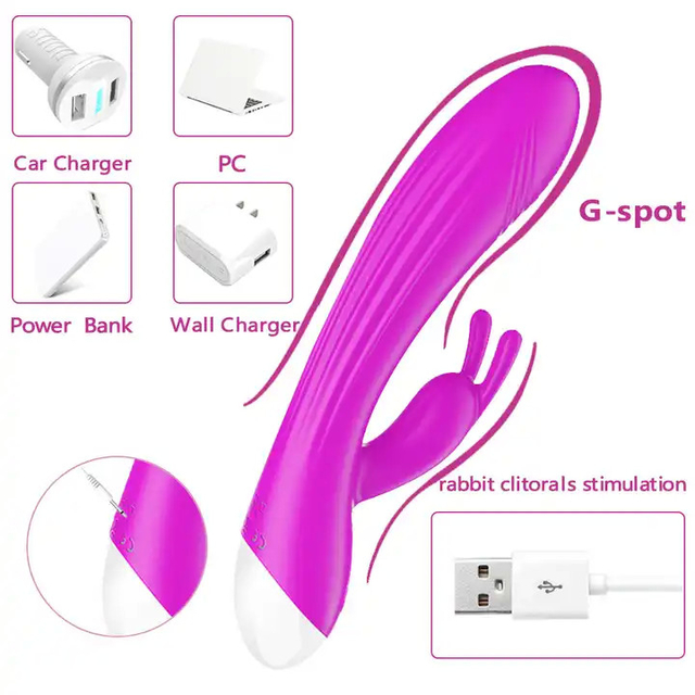 Clitoris Pretty Love Rabbit Vibrator Usb Charger Electric Sex Toy For Female